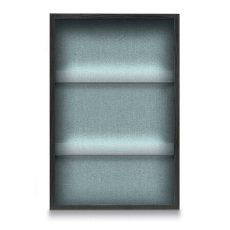 United Visual Products Outdoor Enclosed Combo Board, 48"x36", Satin Frame/Black Porc & Cloud UVCB4836OD-BLKPORC-CLOUD